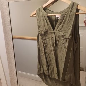 Merona Button Up Sleeveless Top